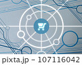 グローバルなビジネスのシステムやサイバー空間のイメージ ECサイトやネットでの買い物 107116042