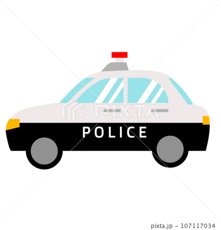 可愛いパトカーの横向きイラスト 可愛いパトカーの横向きイラスト 107117034