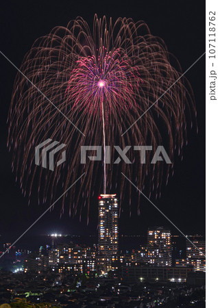 高台から望む博多湾芸術花火 高台から望む博多湾芸術花火 107118762