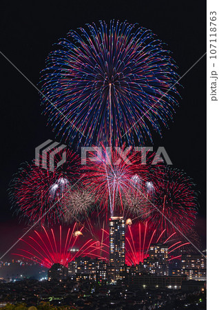 高台から望む博多湾芸術花火 高台から望む博多湾芸術花火 107118763