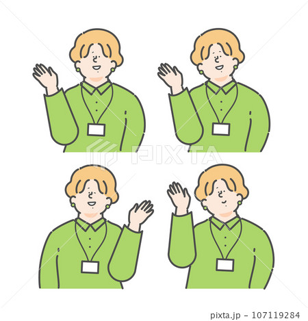 女性のビジネスパーソンのイラスト セット 女性のビジネスパーソンのイラスト セット 107119284