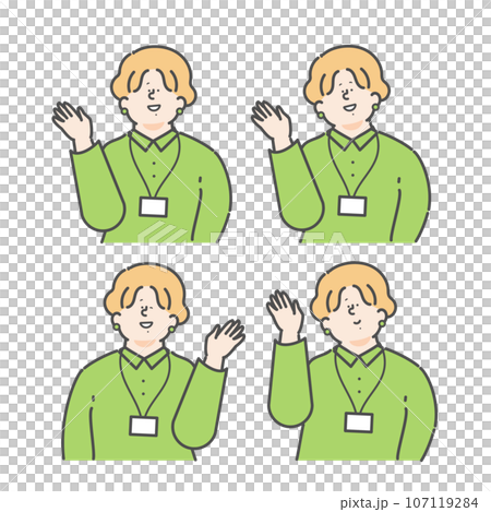 女性のビジネスパーソンのイラスト セット 女性のビジネスパーソンのイラスト セット 107119284