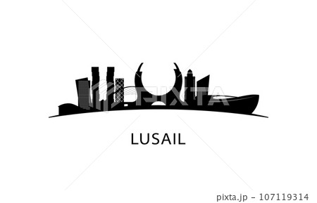 Lusail city skyline. Lusail city skyline. 107119314