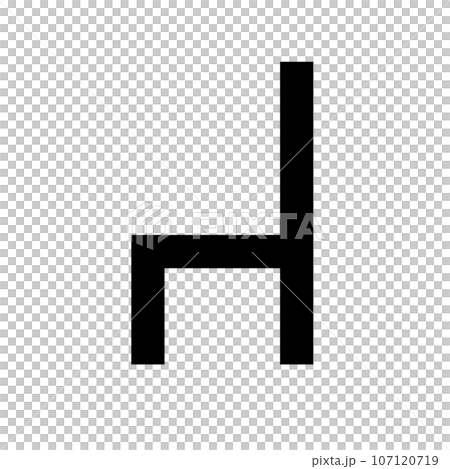 Simple chair silhouette icon. vector. Simple chair silhouette icon. vector. 107120719