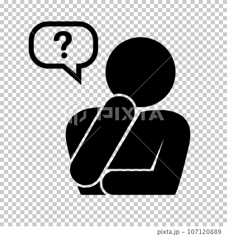 擔心的人。有人擔心。質疑語音泡沫和人們。向量。 擔心的人。有人擔心。質疑語音泡沫和人們。向量。 107120889