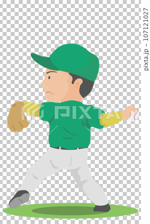 送球する野球選手 送球する野球選手 107121027