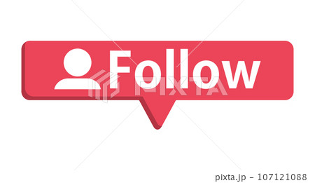 フォローの吹き出しロゴ。ベクター。のイラスト素材 [107121088] PIXTA