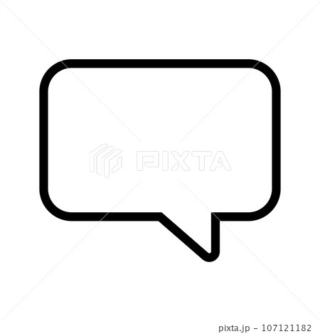 シンプルな吹き出しのアイコン。コメントボックス。ベクター。の