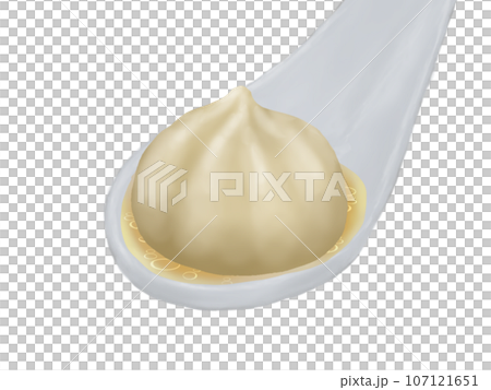 レンゲに乗せた小籠包のイラスト 107121651