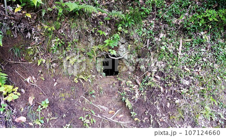 千葉県にある土壁にあいた陶器窯用の穴 107124660