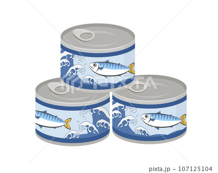鯖の缶詰のイラスト 107125104