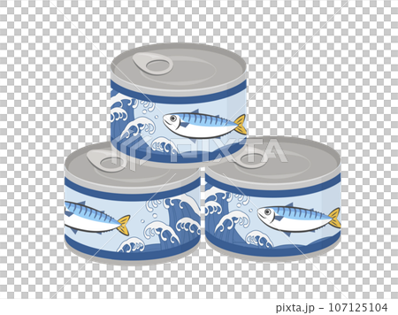 鯖の缶詰のイラスト 107125104