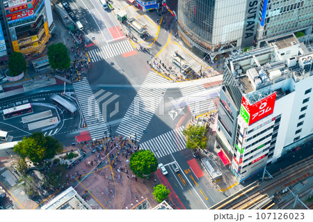 渋谷スクランブル交差点 2023夏 渋谷スクランブル交差点 2023夏 107126023