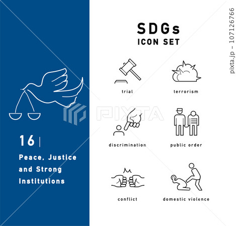 SDGsのラインアイコンセット 107126766