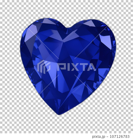 Heart-shaped sapphire (diagonal) AI image Heart-shaped sapphire (diagonal) AI image 107126783