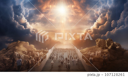 faithful people on the way to God. High quality photo faithful people on the way to God. High quality photo 107128261