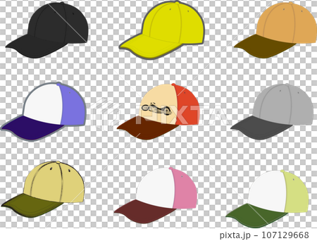 Camping (hat) illustration set 107129668