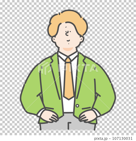 男性のビジネスパーソンのイラスト 107130031