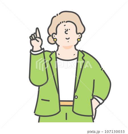 女性のビジネスパーソンのイラスト 107130033