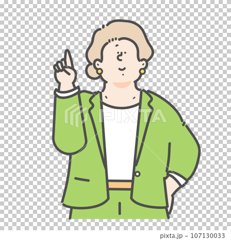 女性のビジネスパーソンのイラスト 107130033