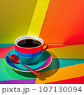 カラフルなコーヒーカップのイメージ 107130094