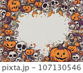 コピースペースがあるハロウィンイラスト　4700×3500ピクセル 107130546