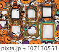 コピースペースがあるハロウィンイラスト　4700×3500ピクセル 107130551