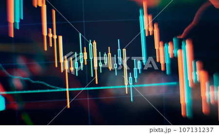 Market Analyze. Candle stick graph chart of stock market investment trading. Market Analyze. Candle stick graph chart of stock market investment trading. 107131237