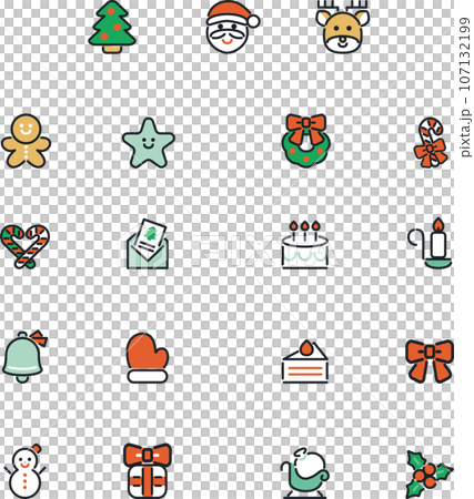 聖誕節圖示象形圖表情符號簡單線條可愛迷你插畫素材集 聖誕節圖示象形圖表情符號簡單線條可愛迷你插畫素材集 107132199