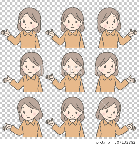 A young woman (plain clothes) posing as a guide A young woman (plain clothes) posing as a guide 107132882