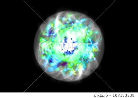 エネルギーボール　カラー　玉　エナジー　パワー　CG　背景　壁紙 107133539
