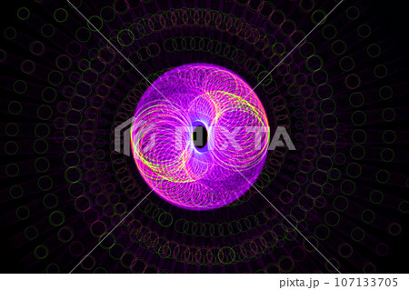 カラー　エネルギーボール　玉　エナジー　パワー　CG　背景　壁紙 107133705