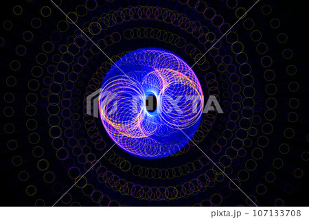 カラー　エネルギーボール　玉　エナジー　パワー　CG　背景　壁紙 107133708