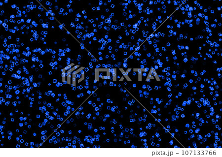 小さな四角　カラー　パーティクル　CG　背景　壁紙 107133766