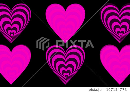 ハートマーク　LOVE　シェイプ　愛　パーティクル　CG　背景　壁紙 107134778