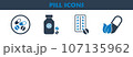 Medical Pill Icon Set. Editable Flat Vector Illustration. 107135962
