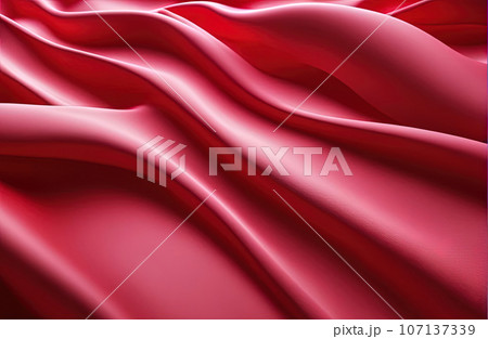 Three dimensional render textile of red wavy pattern Three dimensional render textile of red wavy pattern 107137339