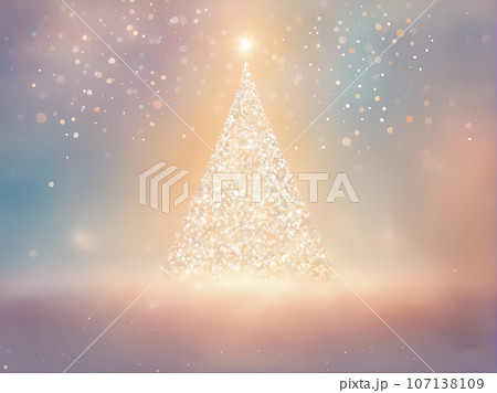 Christmas tree made of many small triangles in white background Christmas tree made of many small triangles in white background 107138109