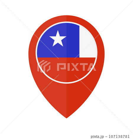 チリのマップピンアイコン。ベクター。 107138781