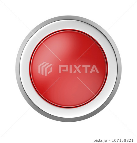 Round red emergency button 107138821