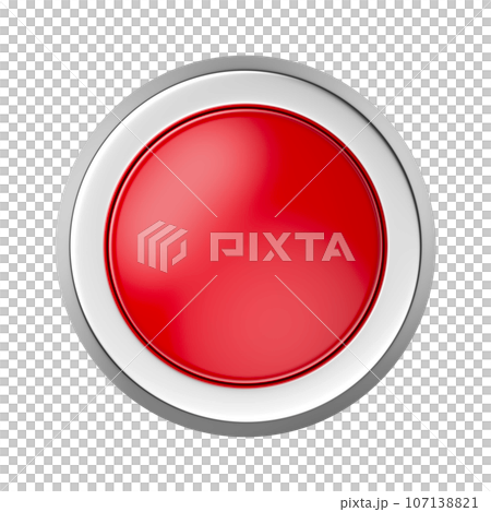 Round red emergency button 107138821