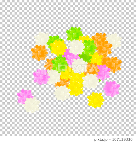 Illustration of Japanese sweets Konpeito Konpeito Illustration of Japanese sweets Konpeito Konpeito 107139330