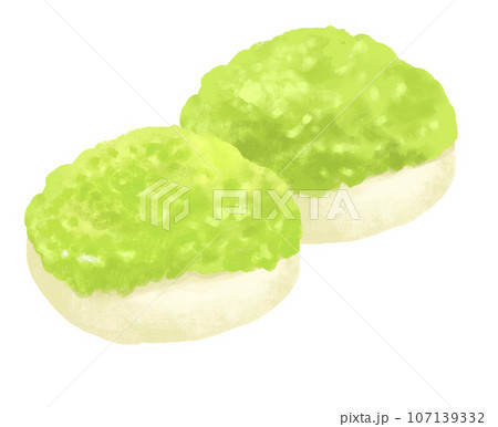 和菓子のイラスト ずんだ餅 和菓子のイラスト ずんだ餅 107139332