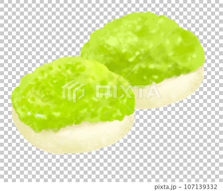 和菓子のイラスト ずんだ餅 和菓子のイラスト ずんだ餅 107139332