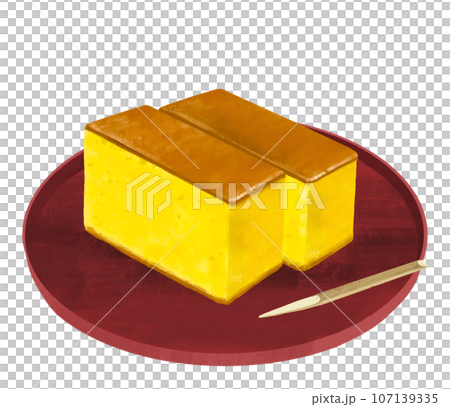 和菓子のイラスト カステラ 和菓子のイラスト カステラ 107139335