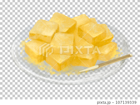 Illustration of Japanese sweets Warabimochi Warabimochi Illustration of Japanese sweets Warabimochi Warabimochi 107139339