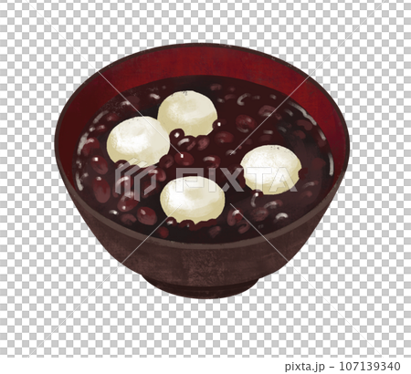 和菓子のイラスト ぜんざい おしるこ 和菓子のイラスト ぜんざい おしるこ 107139340