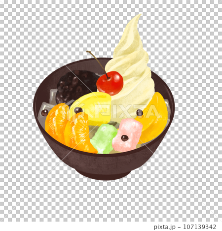 日式甜點插畫奶油安蜜 日式甜點插畫奶油安蜜 107139342