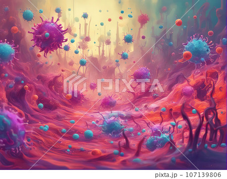 illness respiratory coronavirus 2019-ncov flu outbreak 3D medical illustration.  107139806
