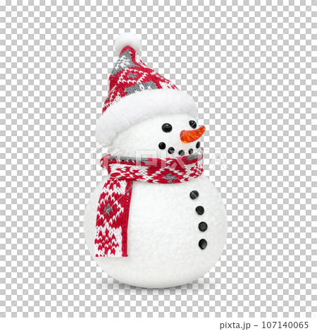 雪だるま イラスト リアル クリスマス 107140065